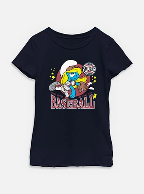 The Smurfs Smurfette Baseball Youth Girls T-Shirt