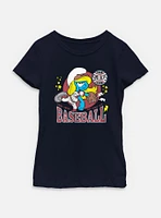 The Smurfs Smurfette Baseball Youth Girls T-Shirt