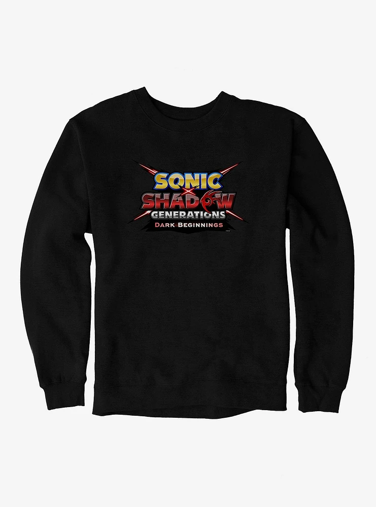 Sonic X Shadow Generations: Dark Beginnings Title Logo Sweatshirt