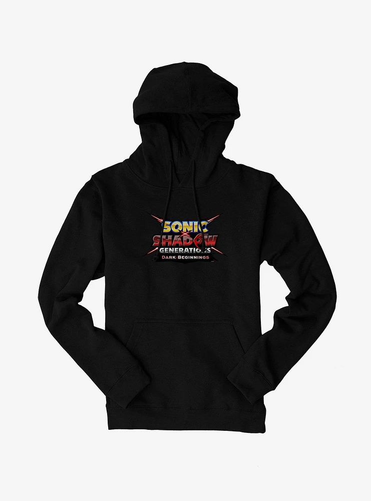 Sonic X Shadow Generations: Dark Beginnings Title Logo Hoodie