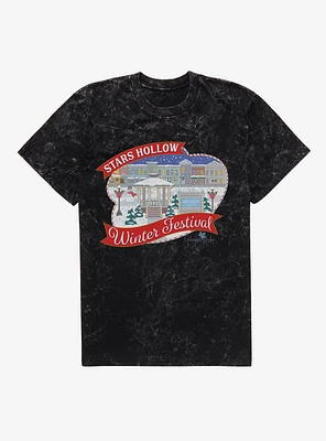 Gilmore Girls Stars Hollow Winter Fest Mineral Wash T-Shirt