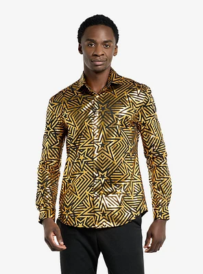 Golden Geo Star Long Sleeve Shirt