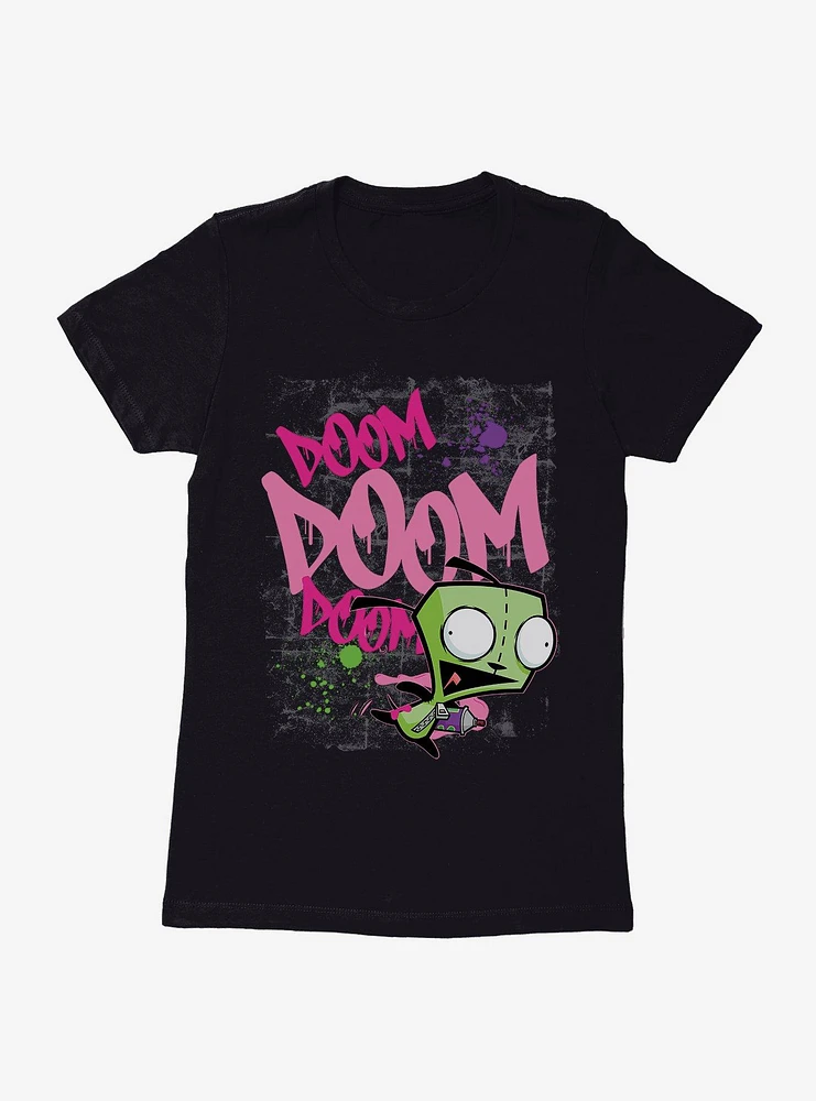 Invader Zim Doom Graffiti GIR Womens T-Shirt
