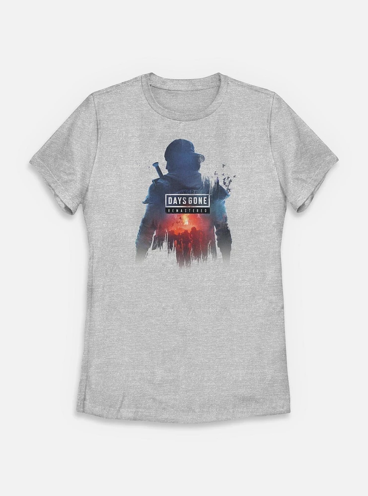 Days Gone Remastered Sillouette Logo Womens T-Shirt