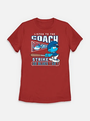 The Smurfs Listen To Coach Womens T-Shirt