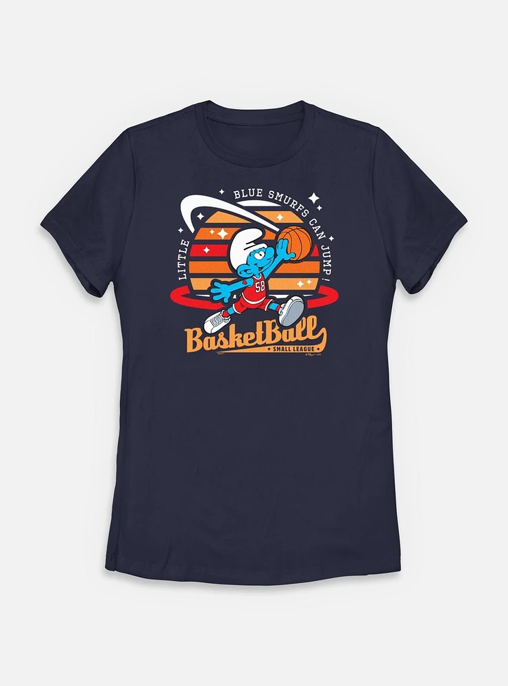 The Smurfs Basketball Small League Womens T-Shirt