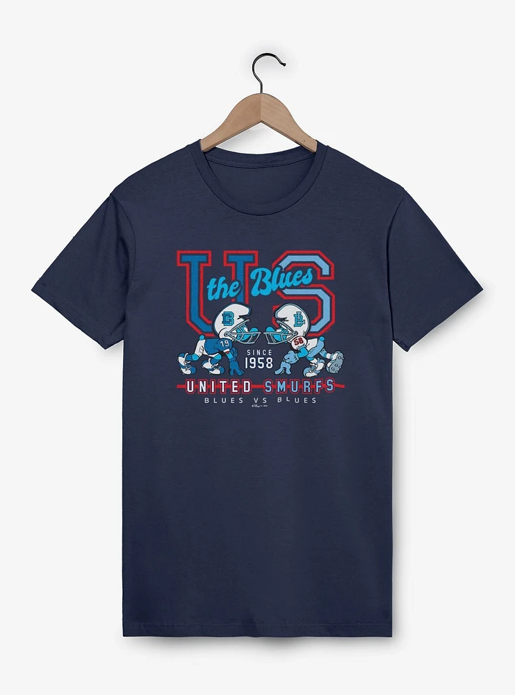The Smurfs Blues vs Football T-Shirt