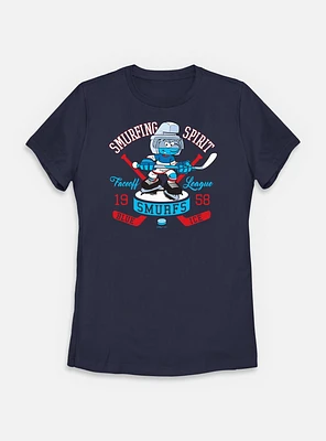 The Smurfs Smurfing Spirit Hockey Womens T-Shirt