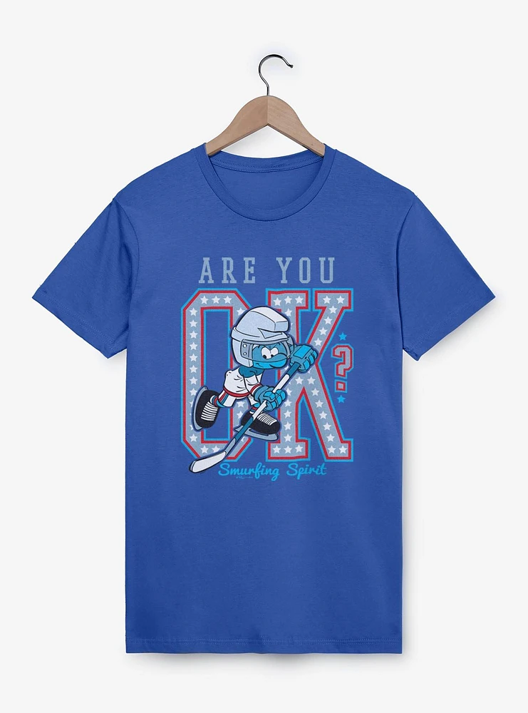 The Smurfs Are You Ok Hockey T-Shirt