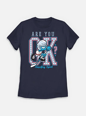 The Smurfs Are You Ok Hockey Womens T-Shirt