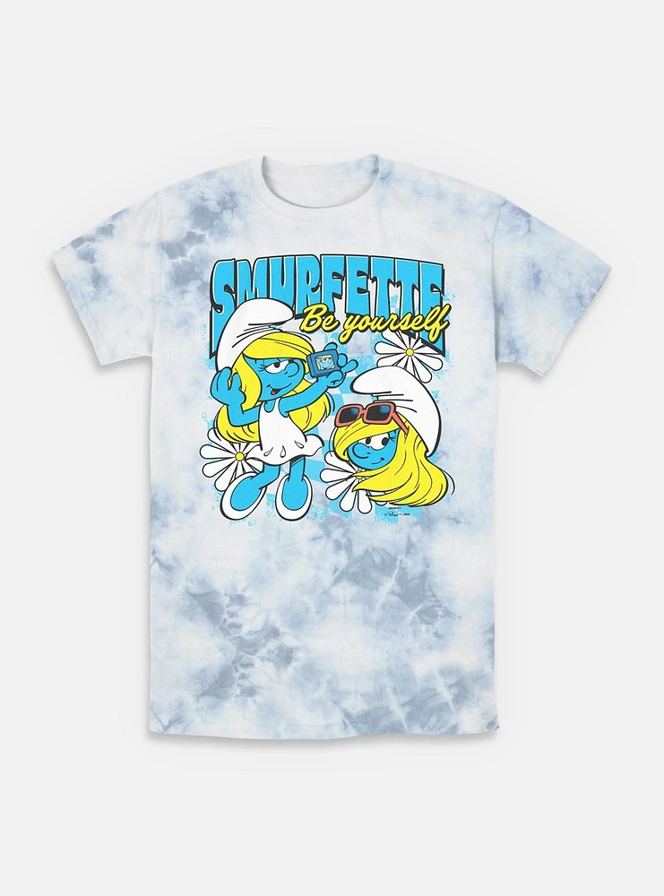 The Smurfs Smurfette Be Yourself Tie-Dye T-Shirt