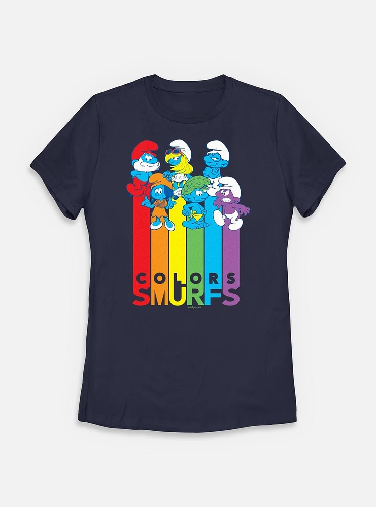 The Smurfs Colors Womens T-Shirt