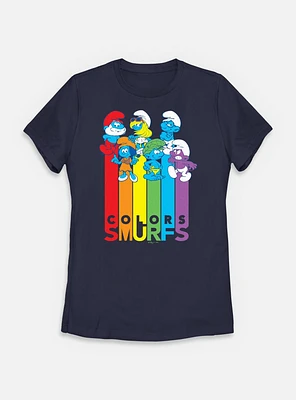 The Smurfs Colors Womens T-Shirt