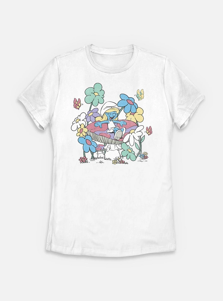 The Smurfs Mushroom Life Womens T-Shirt