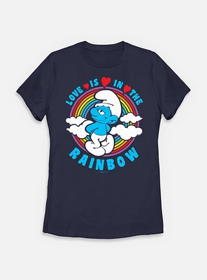 The Smurfs Love Is Rainbow Womens T-Shirt