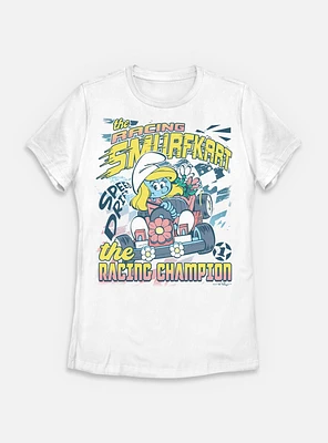 The Smurfs Racing Smurfkart Womens T-Shirt