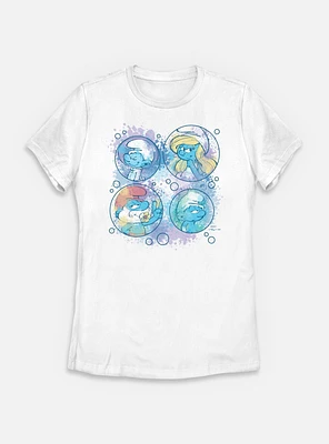 The Smurfs Pastel Bubble Womens T-Shirt