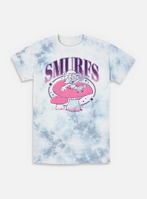 The Smurfs Galaxy Mushroom Vibes  Tie-Dye T-Shirt