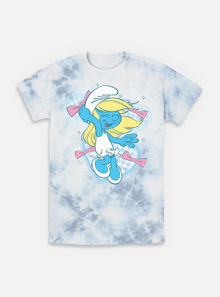 The Smurfs Coquette Smurfette Tie-Dye T-Shirt