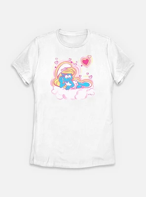 The Smurfs Airbrush Hearts Womens T-Shirt