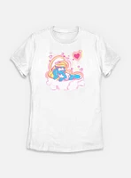 The Smurfs Airbrush Hearts Womens T-Shirt