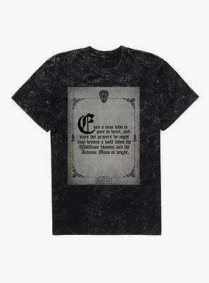 Universal Monsters Wolfman Autumn Moon Mineral Wash T-Shirt