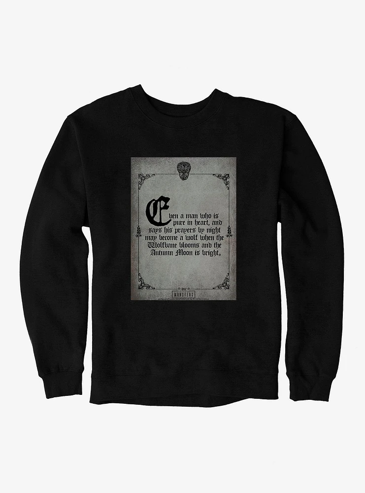 Universal Monsters Wolfman Autumn Moon Sweatshirt