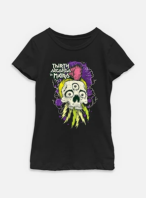 30 Seconds To Mars Mohawk Skull Youth Girls T-Shirt