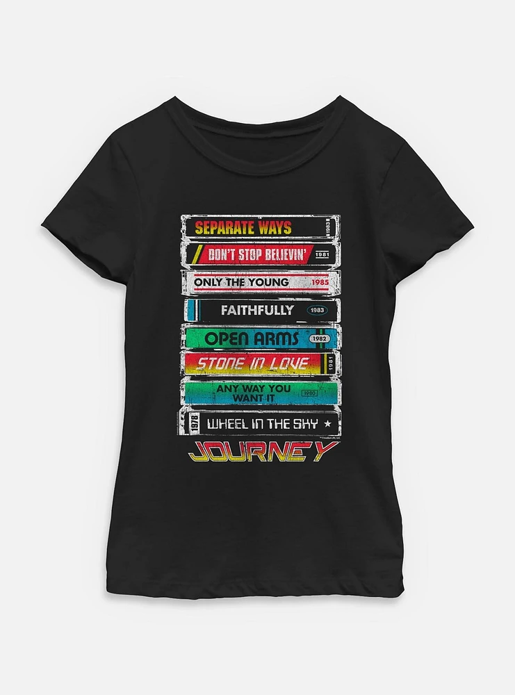Journey Tape Deck Hits Youth Girls T-Shirt