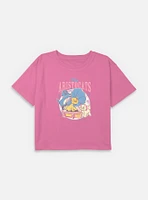 Disney The AristoCats Playing With Gramophone Youth Girls Boxy Crop T-Shirt