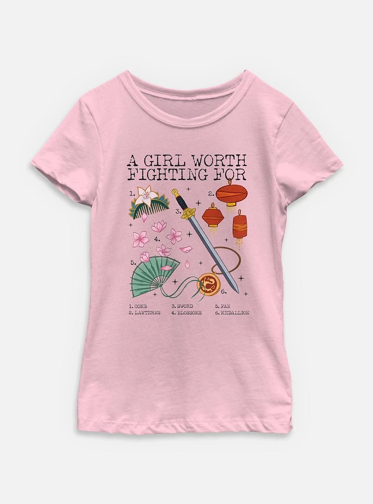 Disney Princesses Mulan Jumble Youth Girls T-Shirt