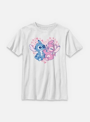 Disney Lilo & Stitch With Angel Heart Youth T-Shirt