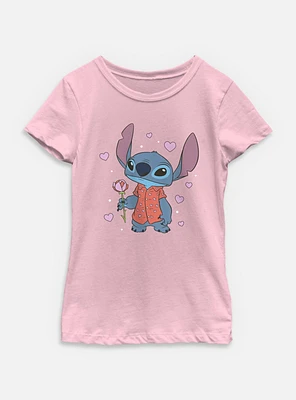 Disney Lilo & Stitch Be My Valentine Youth Girls T-Shirt