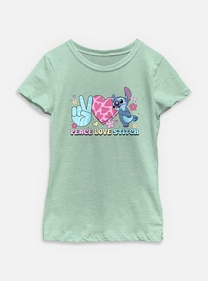 Disney Lilo & Stitch Peace Love Youth Girls T-Shirt