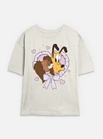 Disney Mickey Mouse Puppy Love Womens Skimmer T-Shirt