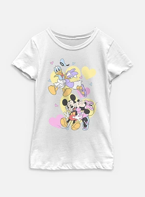 Disney Mickey Mouse Couple Of Loves Youth Girls T-Shirt