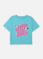 Disney Minnie Mouse & Daisy Besties Share Bows Youth Girls Boxy Crop T-Shirt