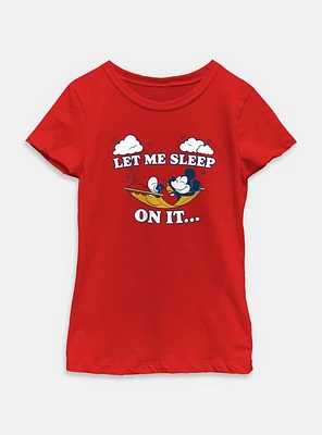 Disney Mickey Mouse Let Me Sleep On It Youth Girls T-Shirt