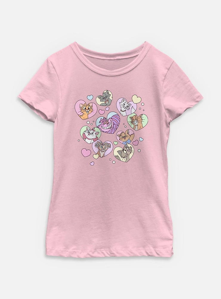 Disney Channel Cat Hearts Youth Girls T-Shirt