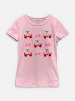 Disney Minnie Mouse Cherries And Bows Youth Girls T-Shirt