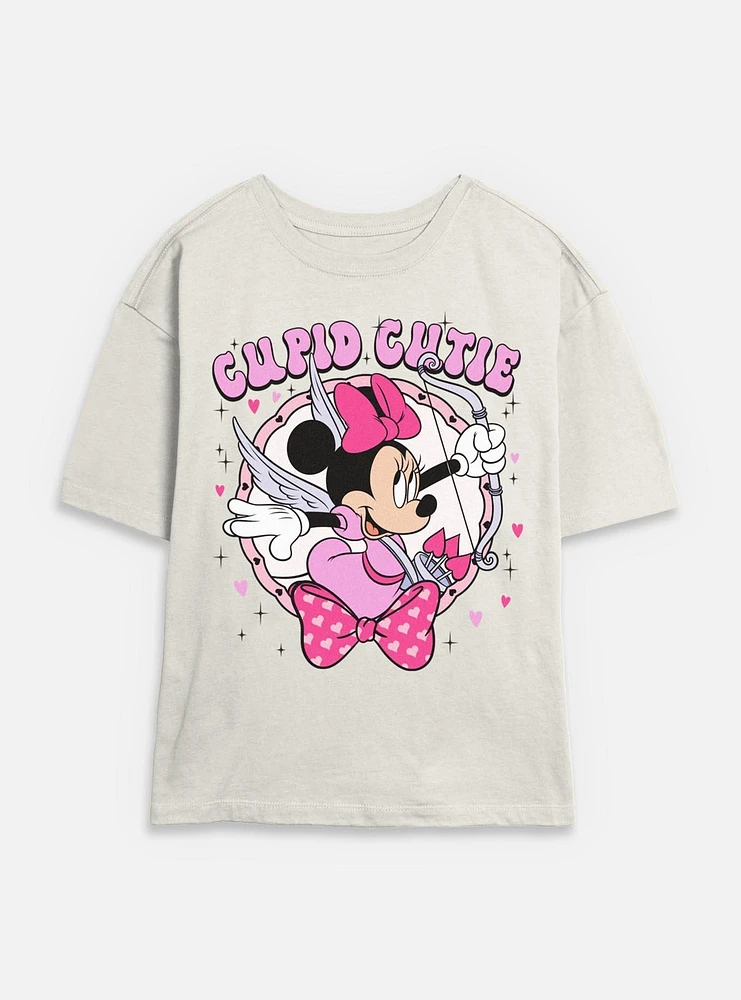 Disney Minnie Mouse Cupid Cutie Womens Skimmer T-Shirt