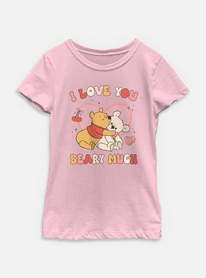 Disney Winnie The Pooh Love You Beary Much Youth Girls T-Shirt
