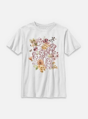 Disney Princesses Floral Youth T-Shirt