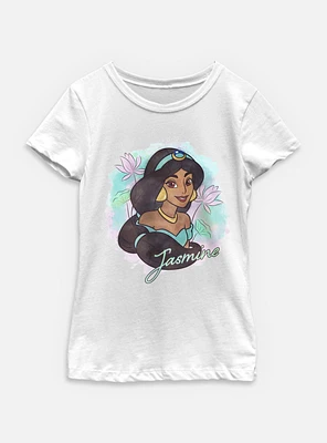 Disney Princesses Watercolor Jasmine Youth Girls T-Shirt