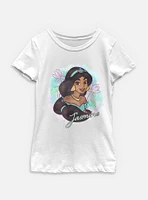 Disney Princesses Watercolor Jasmine Youth Girls T-Shirt