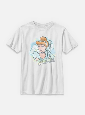 Disney Princesses Cinderella Watercolor Youth T-Shirt