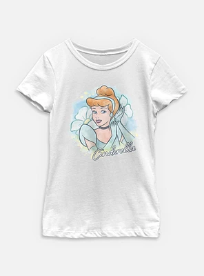 Disney Princesses Cinderella Watercolor Youth Girls T-Shirt