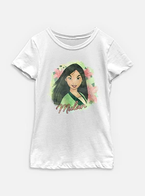 Disney Princesses Watercolor Mulan Youth Girls T-Shirt