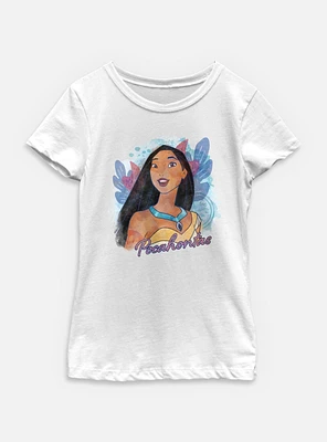 Disney Princesses Watercolor Pocahontas Youth Girls T-Shirt