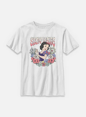 Disney Princesses Snow White Floral Wreath Youth T-Shirt
